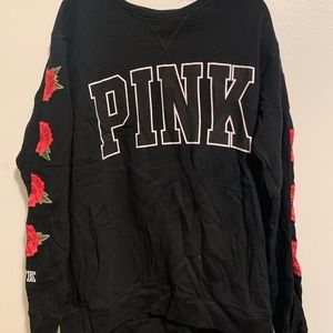 PINK FLORAL CREW NECK